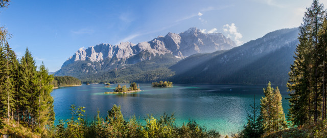Lake mountains trees blue sky #46 free wallpaper for desktop - medium preview image