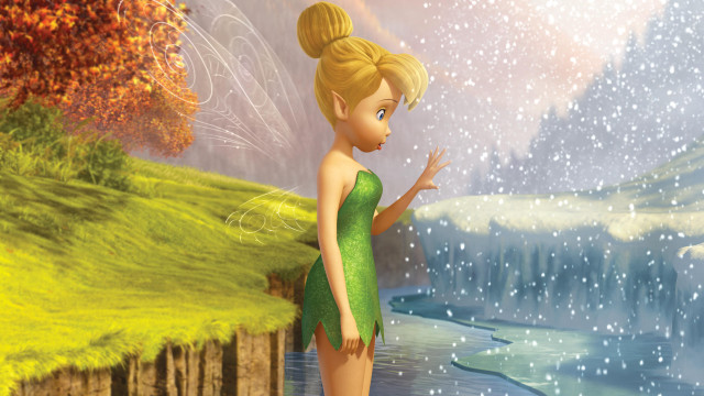 Woman green dress waterfall fairy free wallpaper for desktop - medium preview image