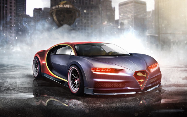 Car smoke city scene digital free wallpaper for desktop - medium preview image