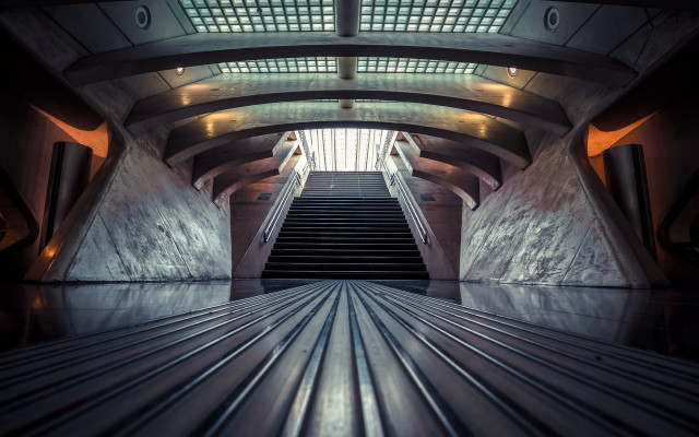 Long staircase skylight constructivism tiltshift free wallpaper for desktop - medium preview image