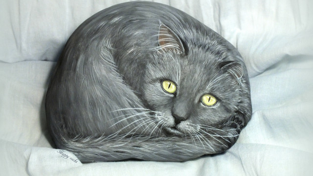 Black cat yellow eyes airbrush free wallpaper for desktop - medium preview image