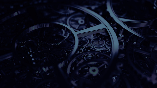 Clock face blue background biomchanical free wallpaper for desktop - medium preview image