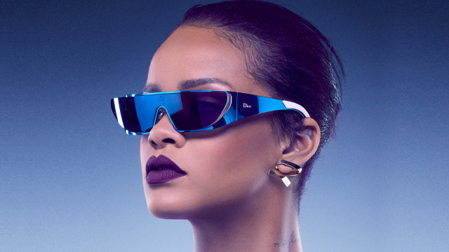 Afrofuturism sunglasses necklace earring blue free wallpaper for desktop - medium preview image