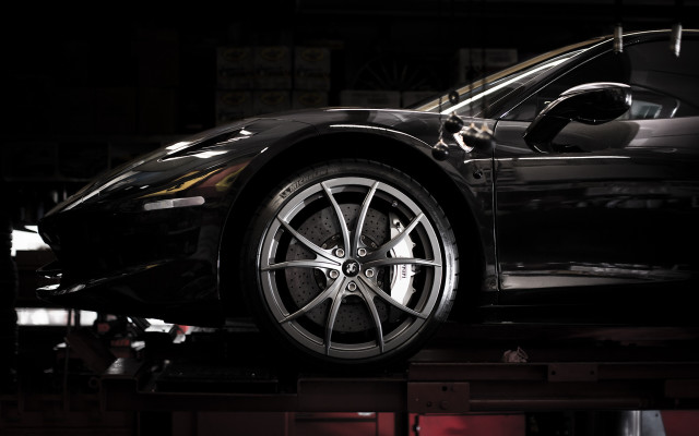 Garage mechanic car lift tire free wallpaper for desktop - medium preview image