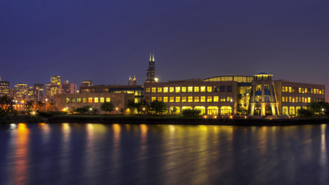 Heidelberg school night cityscape reflection free wallpaper for desktop - medium preview image