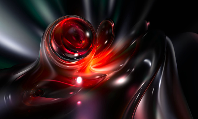 Red black abstract raytraced eye free wallpaper for desktop - medium preview image