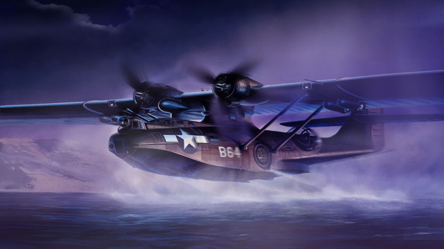 Plane ocean propeller matte planet free wallpaper for desktop - medium preview image