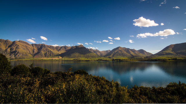 Lake mountains blue sky clouds #16 free wallpaper for desktop - medium preview image