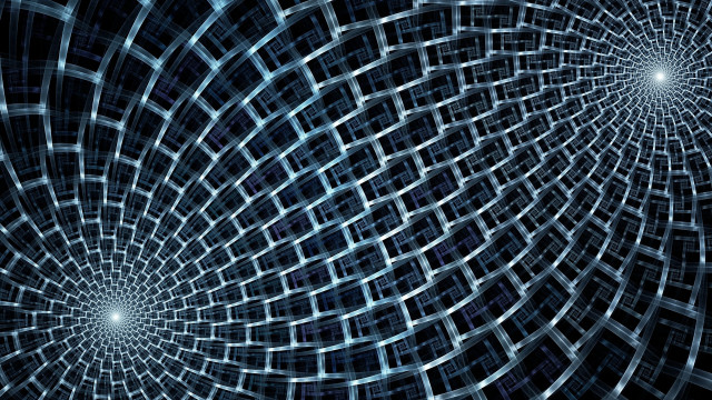 Blue spiral white dots black free wallpaper for desktop - medium preview image