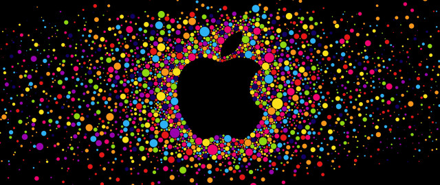 Apple dots black abstract flower free wallpaper for desktop - medium preview image