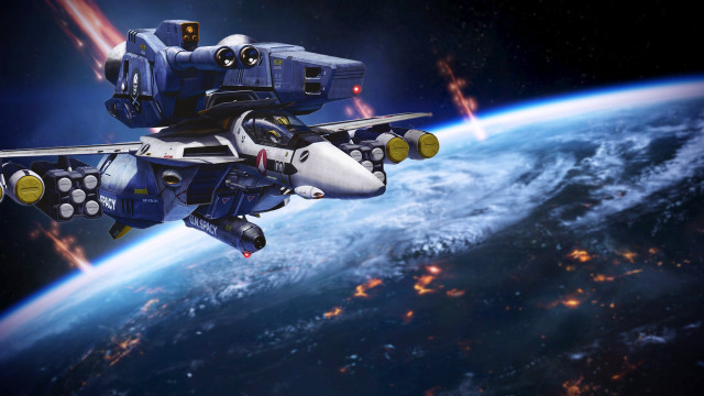 Space ship earth rocket star free wallpaper for desktop - medium preview image