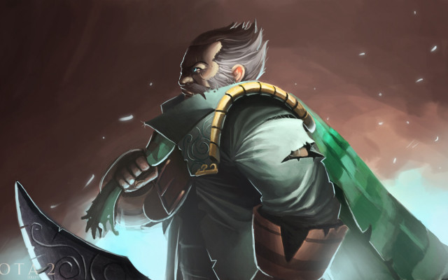 Green cape elder man weapon free wallpaper for desktop - medium preview image
