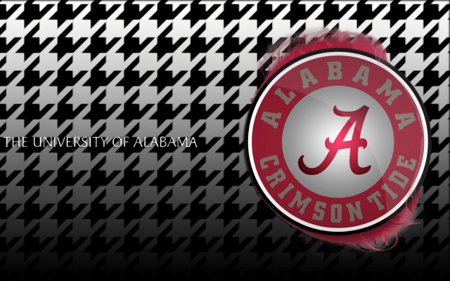 Alabama logo black white checkered free wallpaper for desktop - medium preview image