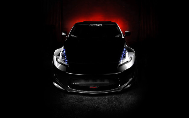 Car red light hood dark free wallpaper for desktop - medium preview image