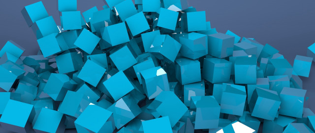 Blue cubes table laptop mouse free wallpaper for desktop - medium preview image