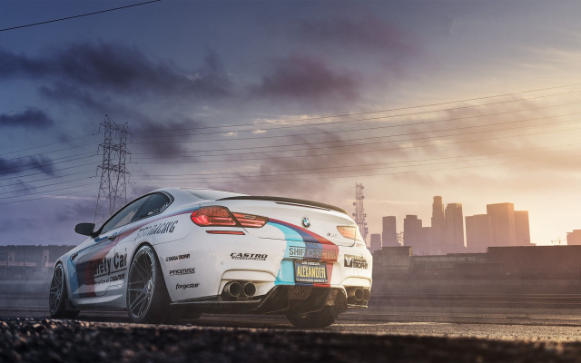 White car colorful paint city #2 free wallpaper for desktop - medium preview image