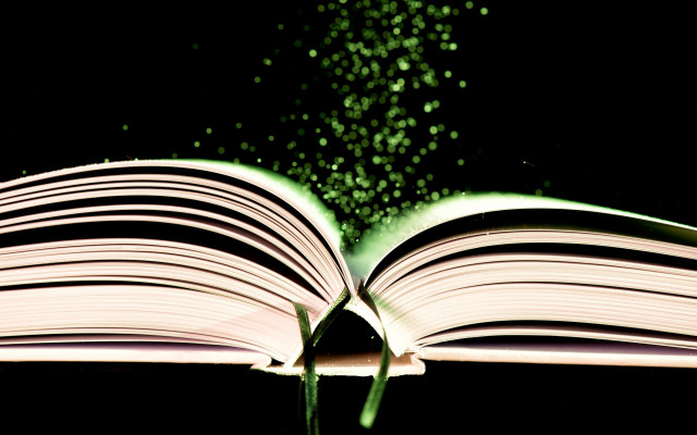 Book green light pages black free wallpaper for desktop - medium preview image