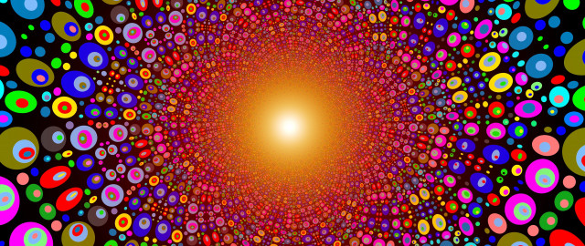 Colorful abstract circles spiral generative free wallpaper for desktop - medium preview image