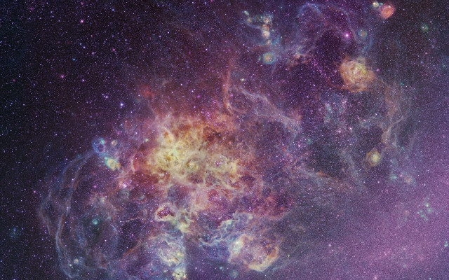 Purple star cluster sky space free wallpaper for desktop - medium preview image