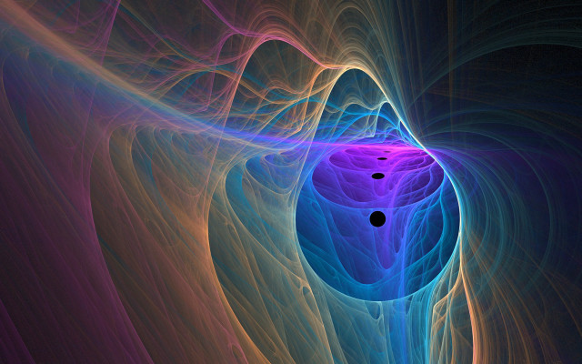 Blue black hole fractal mandelbrot free wallpaper for desktop - medium preview image