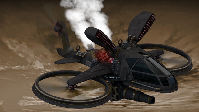 Flying heart tail steam engine free wallpaper for desktop - medium preview image