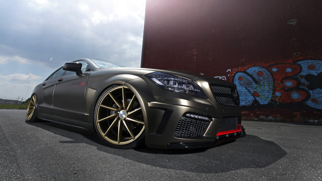 Mercedes coupe graffiti wall sunbeam free wallpaper for desktop - medium preview image