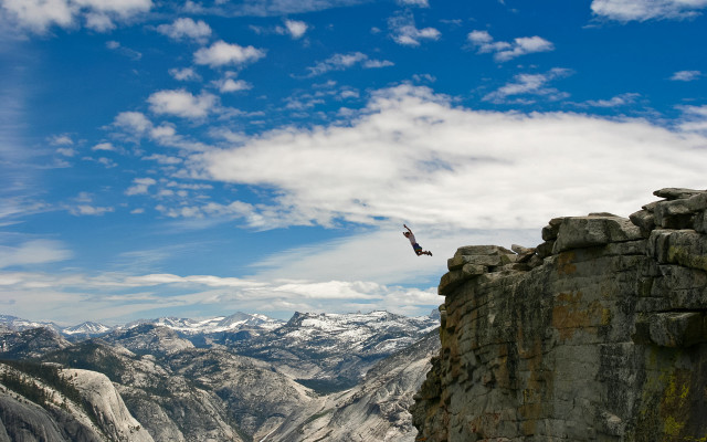 Bird mountain sky clouds ocean free wallpaper for desktop - medium preview image