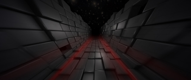 Dark tunnel red lights room free wallpaper for desktop - medium preview image