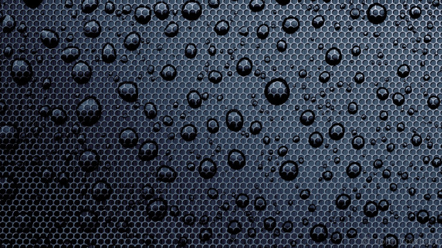 Black water drops hex pattern free wallpaper for desktop - medium preview image