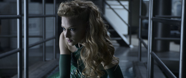 Woman long hair staircase portrait free wallpaper for desktop - medium preview image