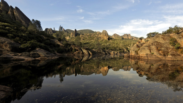 Lake mountains trees night sky free wallpaper for desktop - medium preview image