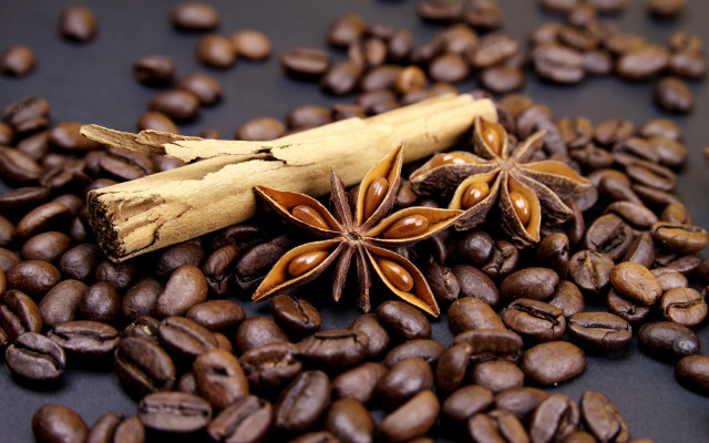 Cinnamon star anise coffee beans free wallpaper for desktop - medium preview image