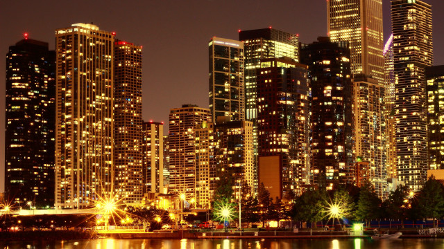 Tokyo night cityscape reflection bridge free wallpaper for desktop - medium preview image