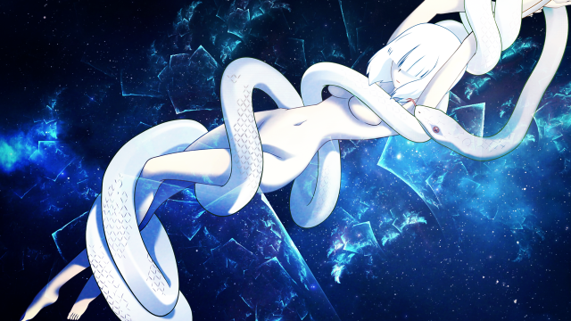 White woman chain blue background free wallpaper for desktop - medium preview image