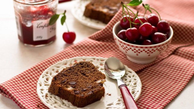 Cake cherry berries food photography free wallpaper for desktop - medium preview image