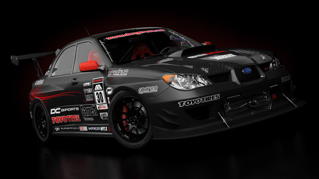 Black car red trim hood free wallpaper for desktop - medium preview image