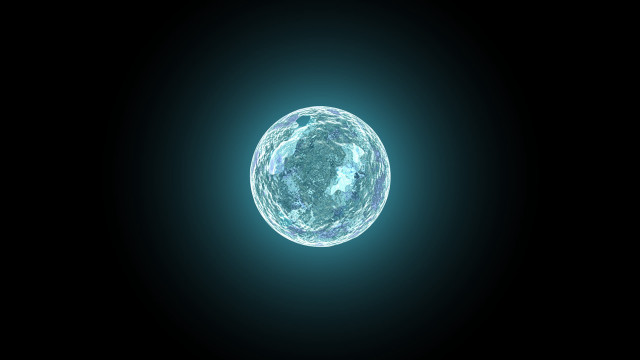 Blue moon earth crescent hologram free wallpaper for desktop - medium preview image