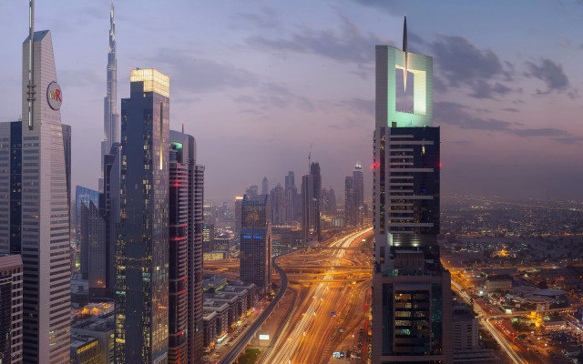 Dusk cityscape tower bridge skyline free wallpaper for desktop - medium preview image