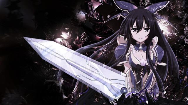 Anime character sword dark background #4 free wallpaper for desktop - medium preview image