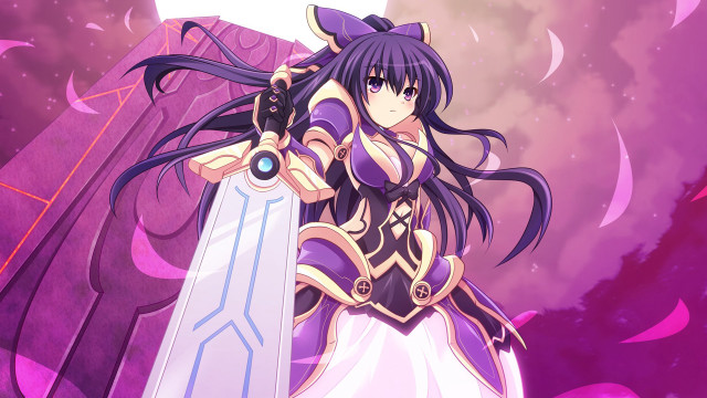 Purple dress sword night sky free wallpaper for desktop - medium preview image