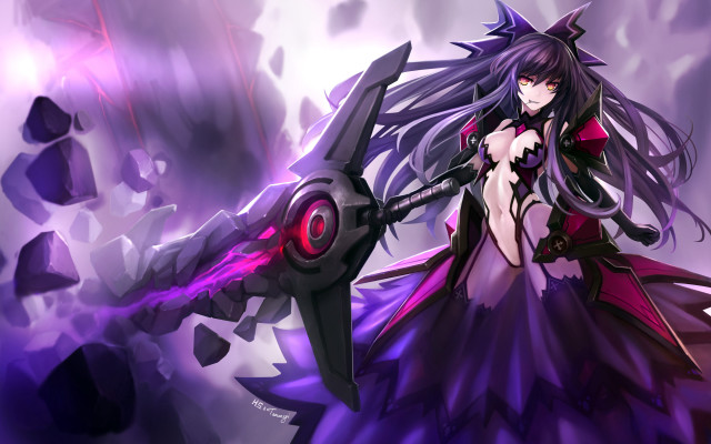 Woman purple dress sword purple #3 free wallpaper for desktop - medium preview image