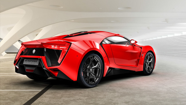 Red sports car parking lot #79 free wallpaper for desktop - medium preview image