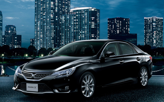 Black car tokyo night cityscape free wallpaper for desktop - medium preview image