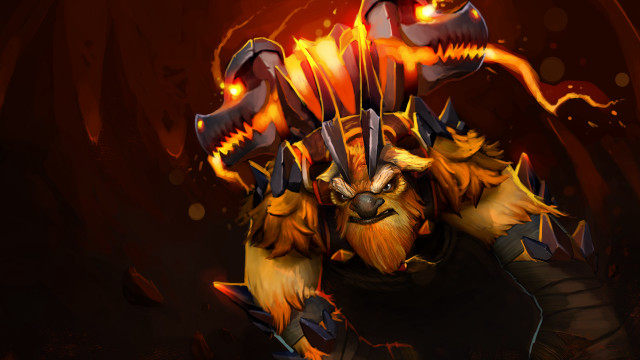 Demonic creature horns flames fire free wallpaper for desktop - medium preview image