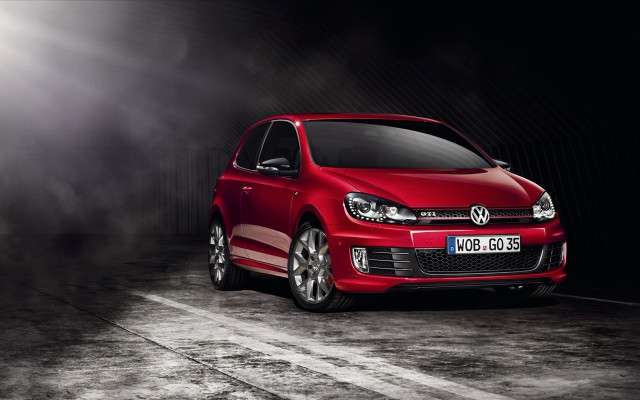 Red volkswagen smoke dark room free wallpaper for desktop - medium preview image