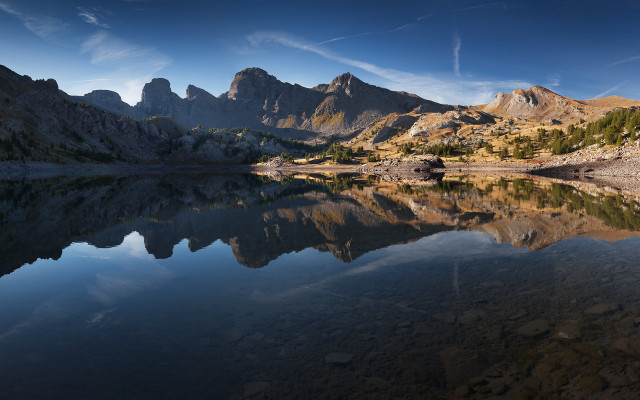 Mountain range lake sky clouds #2 free wallpaper for desktop - medium preview image