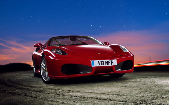 Red sports car night light #2 free wallpaper for desktop - medium preview image