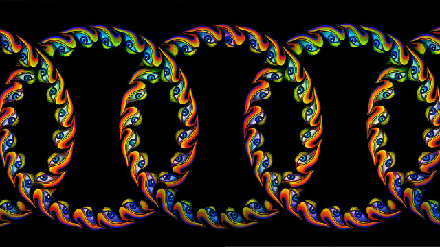 Colorful swirl design black background free wallpaper for desktop - medium preview image