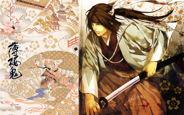 Woman sword asian art wall free wallpaper for desktop - medium preview image