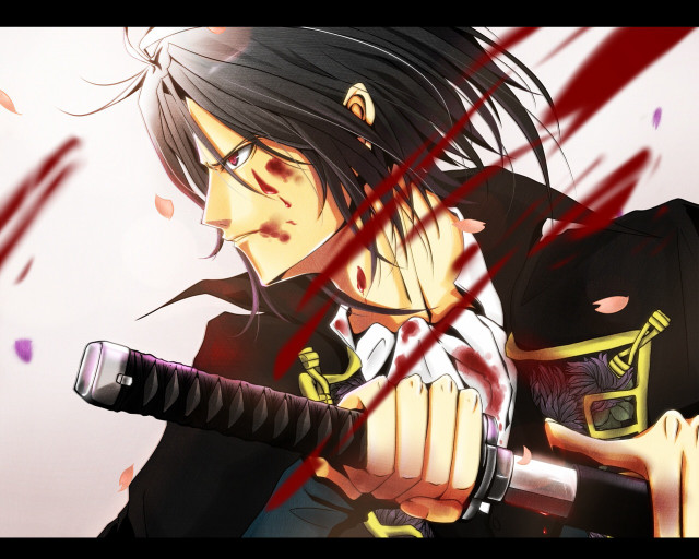 Man woman sword red white free wallpaper for desktop - medium preview image